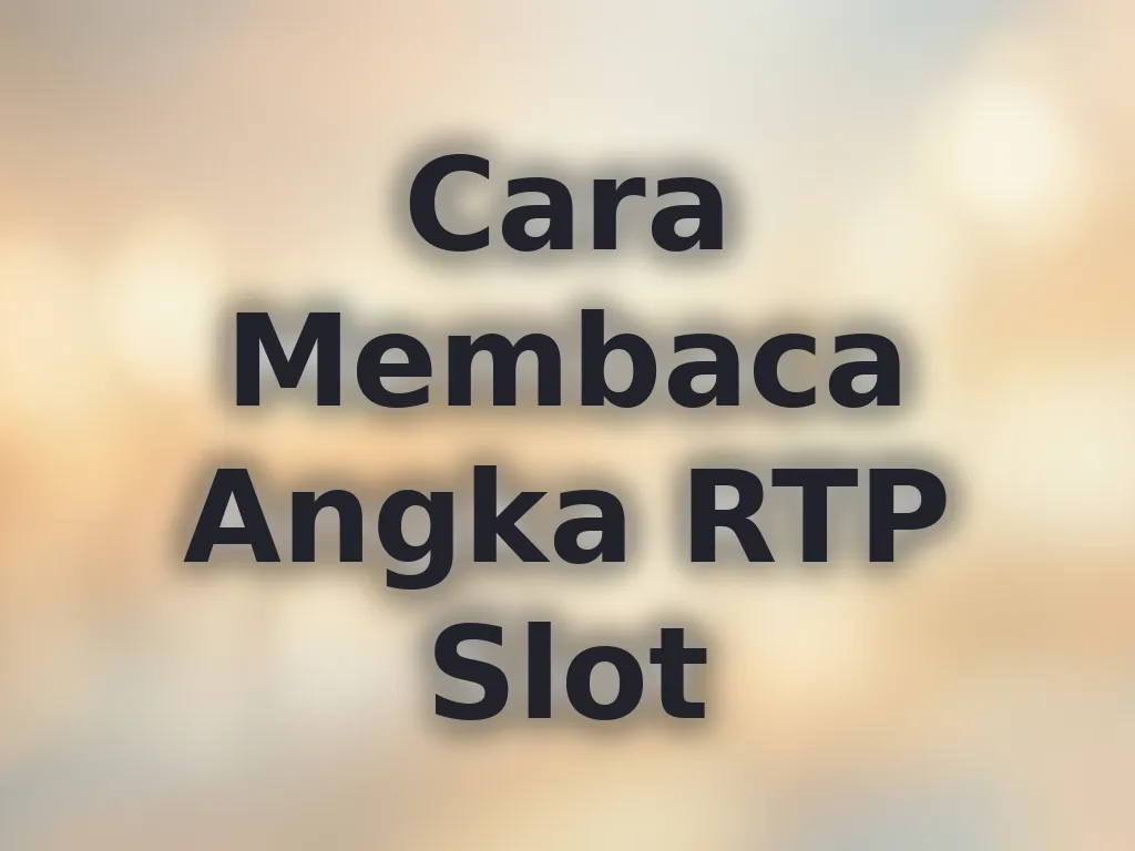 Cara Membaca Angka RTP Slot
